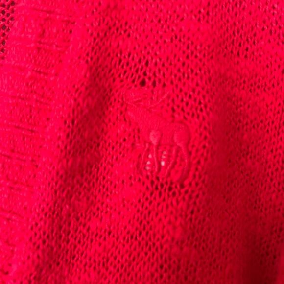 Abercrombie kids pink/red soft cardigan sweater - Picture 4 of 5